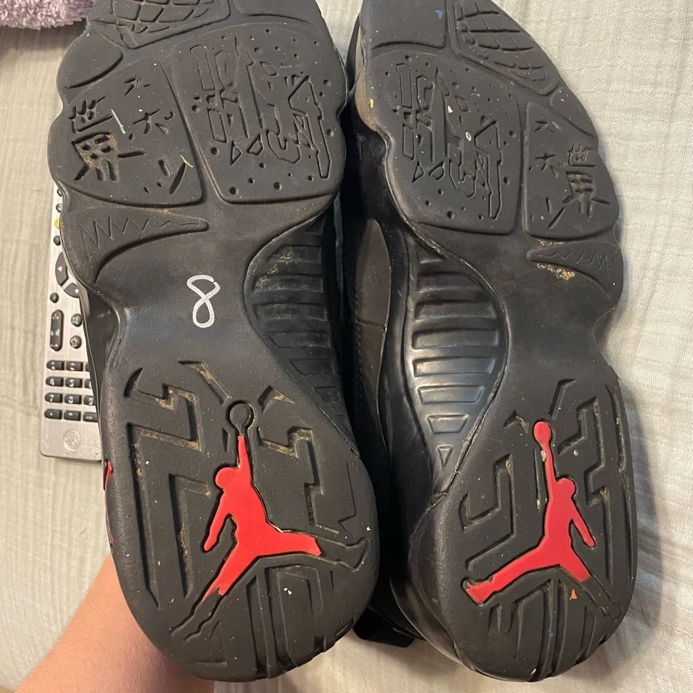 Air Jordan 9 Retro Bred PS‎ Black and Red High-Top Sneakers 8.5